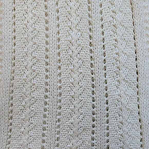 Vintage Pointelle Scarf *Possibly Cashmere* Ivory Fownes Brothers - Picture 5 of 10